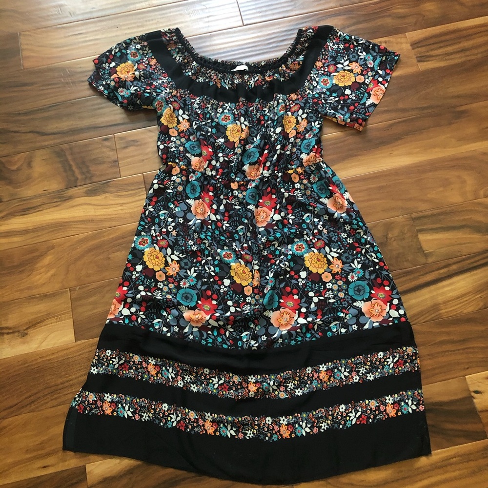 NWOT LOFT dress Floral off shoulder midi dress